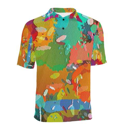 So Much Colors Men's All Over Print Polo Shirt (Model T55)