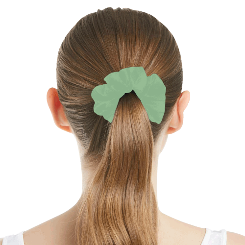 color dark sea green All Over Print Hair Scrunchie