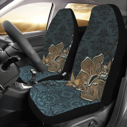 Beautidul vintage design in blue colors Car Seat Covers (Set of 2)