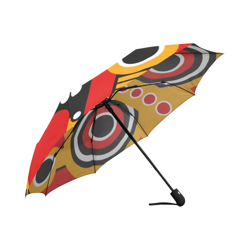Red Yellow Tiki Tribal Auto-Foldable Umbrella (Model U04)