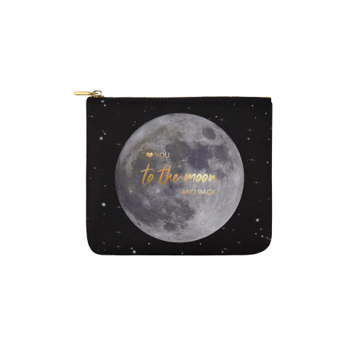 TO THE MOON AND BACK Carry-All Pouch 6''x5''