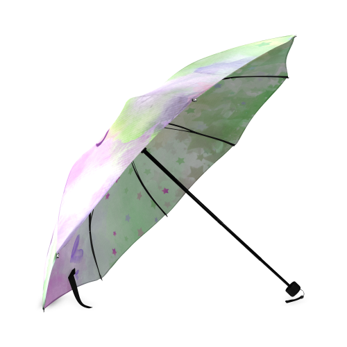 KEEP ON DREAMING - lilac and green Foldable Umbrella (Model U01)