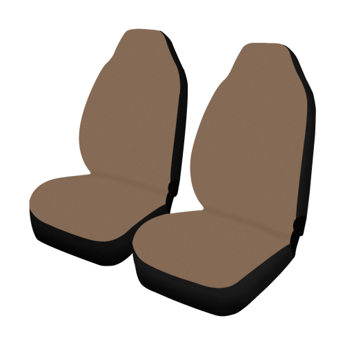 Delicious Dark Chocolate Solid Colored Car Seat Covers (Set of 2)