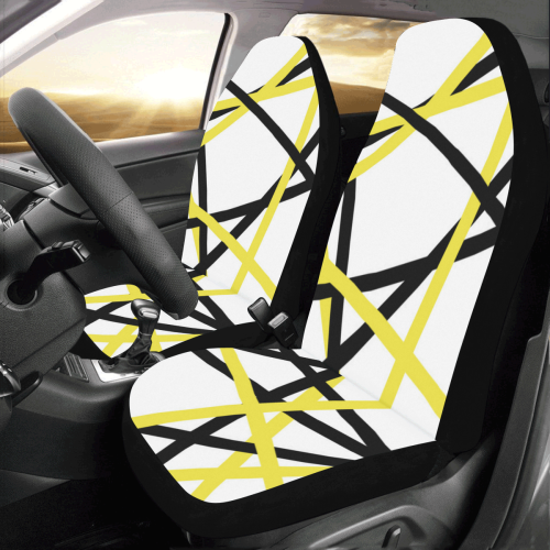 Black and yellow stripes Car Seat Covers (Set of 2)