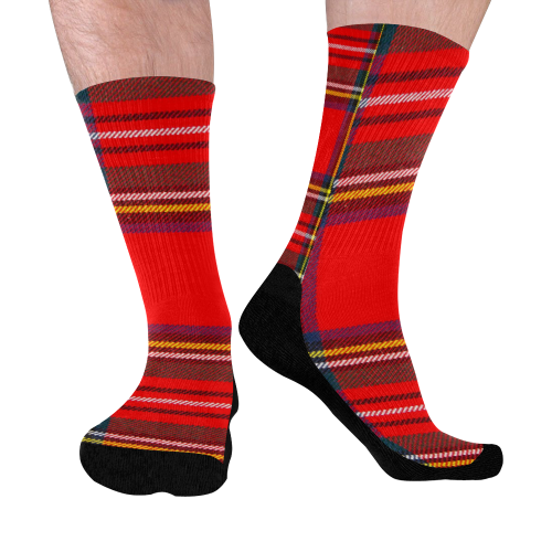 STEWART ROYAL MODERN HEAVY WEIGHT TARTAN Mid-Calf Socks (Black Sole)