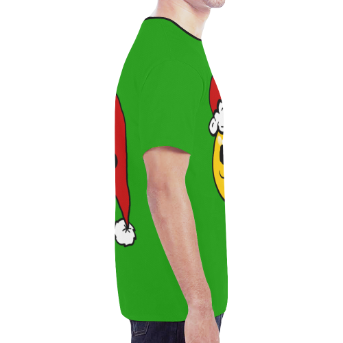 Santa smiley face New All Over Print T-shirt for Men/Large Size (Model T45)