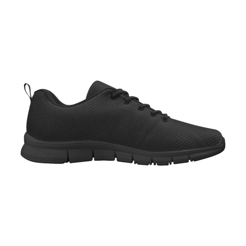 All Black Women's Breathable Running Shoes (Model 055)