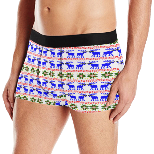 Ugly Sweater 'Deal With It' White Men's Boxer Briefs with Merged Design (Model  L10)
