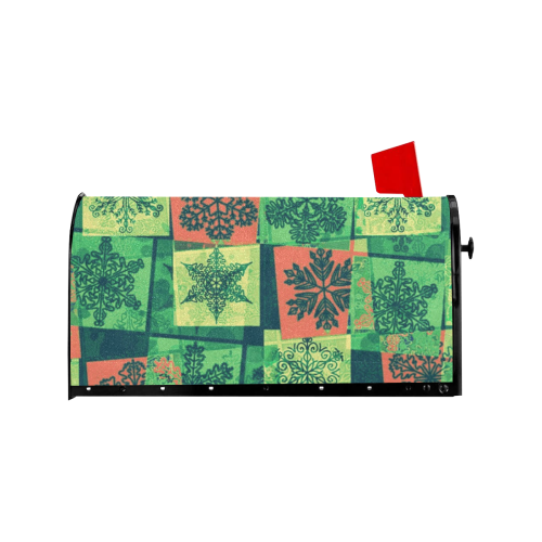 abstract snowflake squares Mailbox Cover