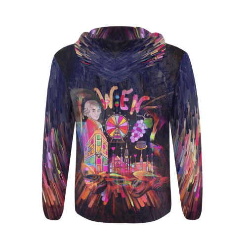 Vienna / Wien Popart by Nico Bielow All Over Print Full Zip Hoodie for Men/Large Size (Model H14)
