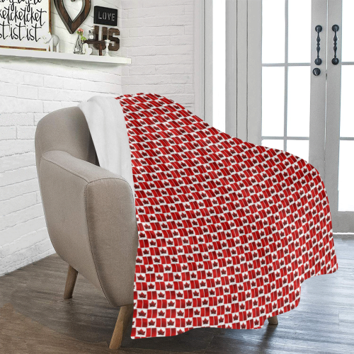 Canadian Flag Blankets Ultra-Soft Micro Fleece Blanket 50"x60"