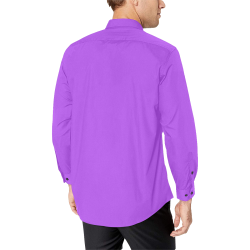 Bodacious Purple by Aleta Men's All Over Print Casual Dress Shirt (Model T61)
