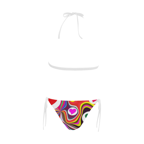 DESIGN B127 Buckle Front Halter Bikini Swimsuit (Model S08)