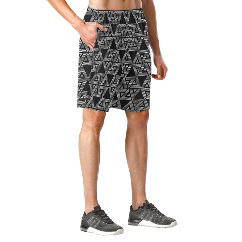 Polka Dots Party Men's All Over Print Elastic Beach Shorts (Model L20)