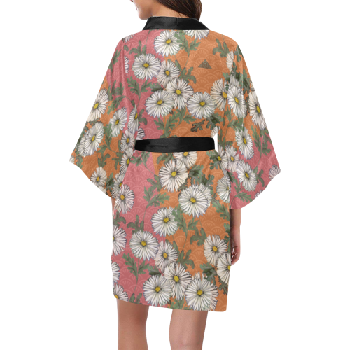The Lowest of Low Daisies Peach Kimono Robe