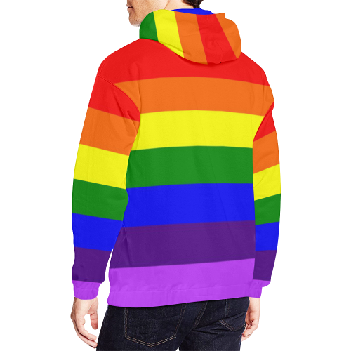 Rainbow Flag (Gay Pride - LGBTQIA+) All Over Print Hoodie for Men (USA Size) (Model H13)