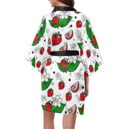 Strawberry by Nico Bielow Kimono Robe