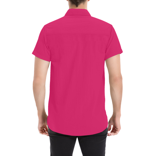 color ruby Men's All Over Print Short Sleeve Shirt (Model T53)