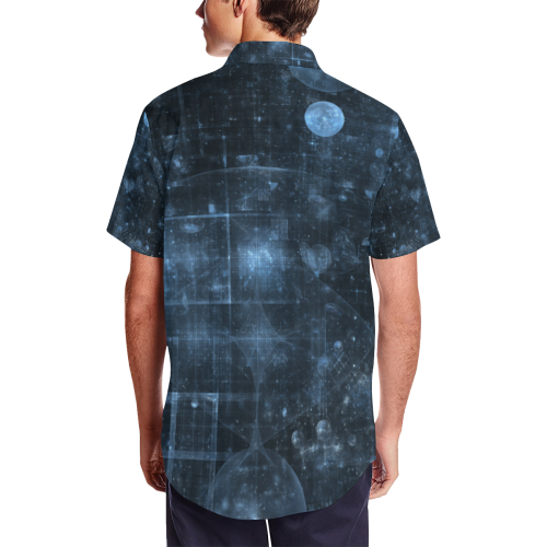 Cosmos Men's Short Sleeve Shirt with Lapel Collar (Model T54)