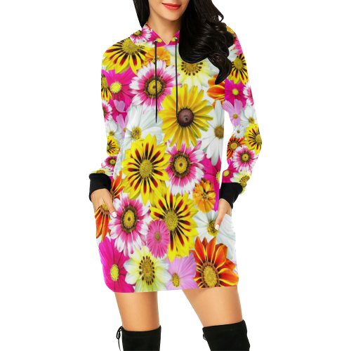 Spring Time Flowers 1 All Over Print Hoodie Mini Dress (Model H27)