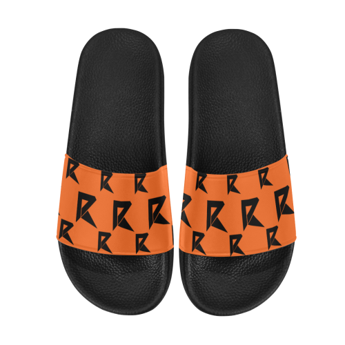 Men's Slide Sandals (Orange) Men's Slide Sandals (Model 057)