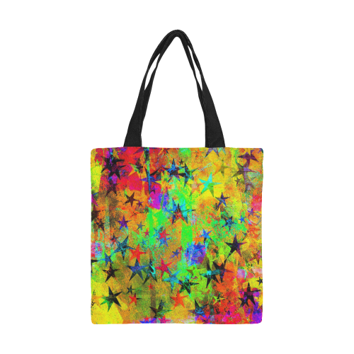 stars and texture colors All Over Print Canvas Tote Bag/Small (Model 1697)