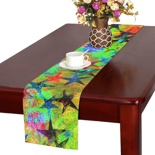 stars and texture colors Table Runner 16x72 inch