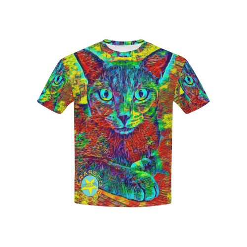 MULTICOLOR CAT BEN Kids' All Over Print T-shirt (USA Size) (Model T40)