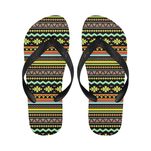 bright tribal Flip Flops for Men/Women (Model 040)