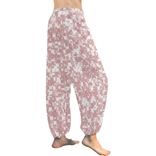 Bridal Rose Pixels Women's All Over Print Harem Pants (Model L18)