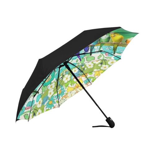 Summer Budgies 1 Anti-UV Auto-Foldable Umbrella (Underside Printing) (U06)