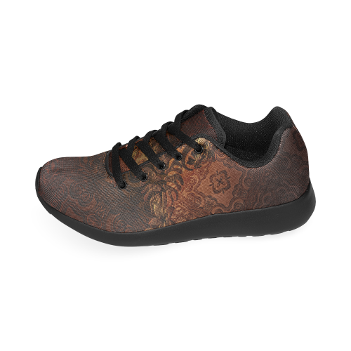 Floral design, vintage Men's Running Shoes/Large Size (Model 020)