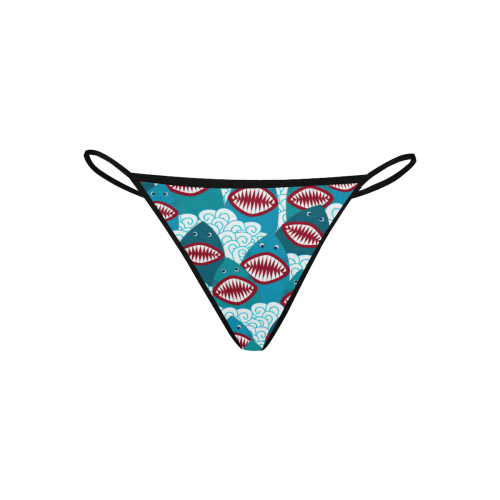 Angry Sharks Women's All Over Print G-String Panties (Model L35)