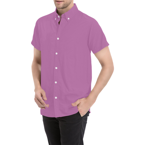 Spring Crocus Men's All Over Print Short Sleeve Shirt (Model T53)