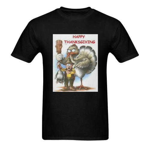 Happy Thanksgiving Guess Who Men's T-Shirt in USA Size (Two Sides Printing)