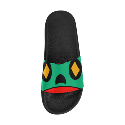 African Scary Tribal Men's Slide Sandals/Large Size (Model 057)