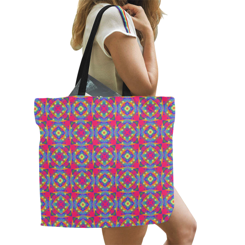 fab aztec All Over Print Canvas Tote Bag/Large (Model 1699)