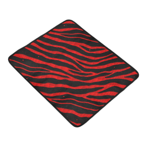 Ripped SpaceTime Stripes - Red Beach Mat 78"x 60"