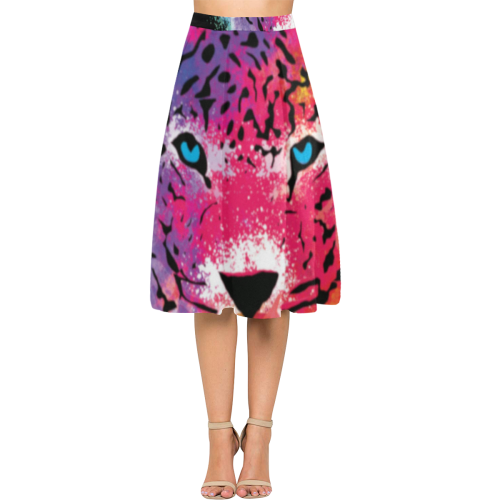 rainbow cheeta Aoede Crepe Skirt (Model D16)