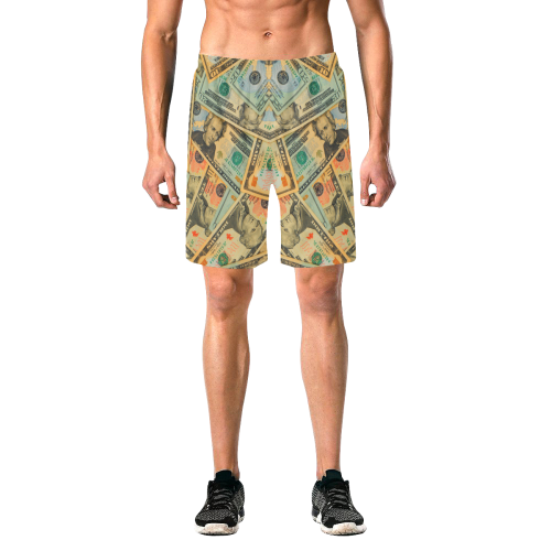 US DOLLARS 2 Men's All Over Print Elastic Beach Shorts (Model L20)