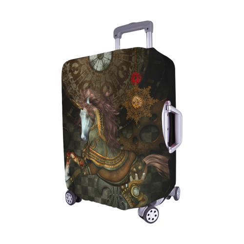 Steampunk, wonderful steampunk horse Luggage Cover/Medium 22"-25"