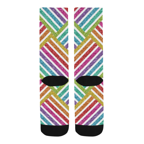 glitter rainbow Trouser Socks
