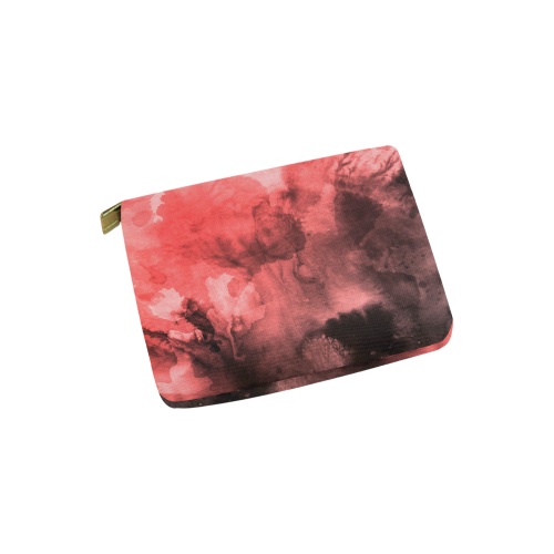 Red and Black Watercolour Carry-All Pouch 6''x5''