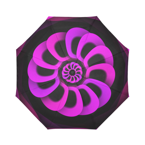 Pink rose Auto-Foldable Umbrella (Model U04)