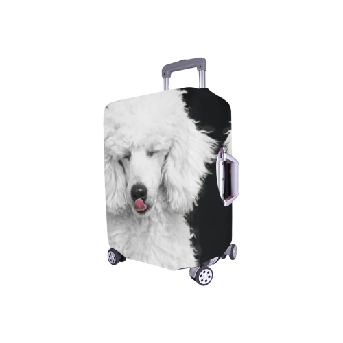 Silly White Poodle Luggage Cover/Small 18"-21"
