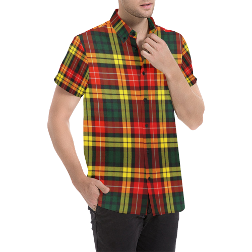 Buchanan Tartan Men's All Over Print Short Sleeve Shirt (Model T53)