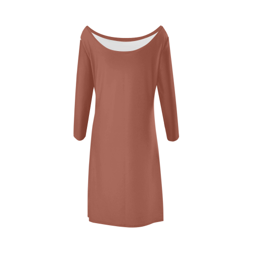 color chestnut Bateau A-Line Skirt (D21)