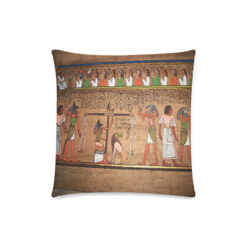 Egiptian Pillow Custom Zippered Pillow Case 18"x18"(Twin Sides)