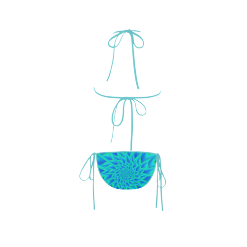 Baby blue flower on the wind Custom Bikini Swimsuit