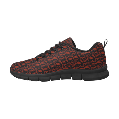 NUMBERS Collection Symbols Red/Black Men's Breathable Running Shoes (Model 055)